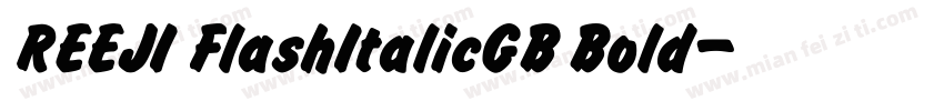 REEJI FlashItalicGB Bold字体转换